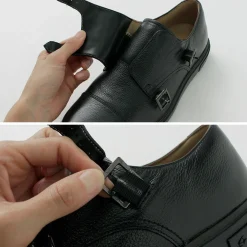 MOONSTAR Leather Shoes & Boots^/ Breathable Waterproof Double Monk Strap Leather Shoes black