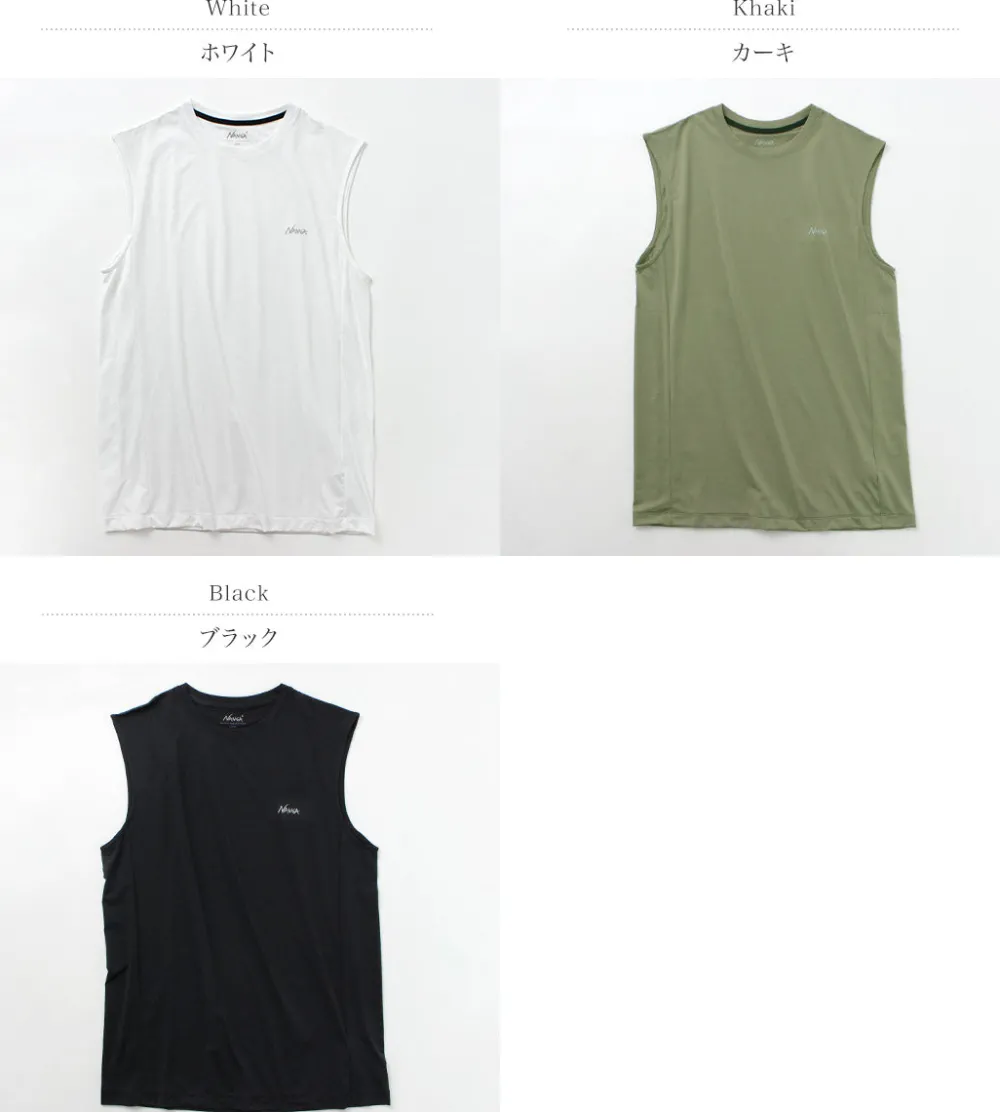 NANGA T-Shirts^/ Dry base layer no sleeve tee