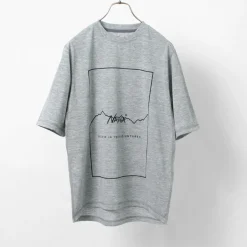 NANGA T-Shirts^/ Dry Mix Frame Logo Tee