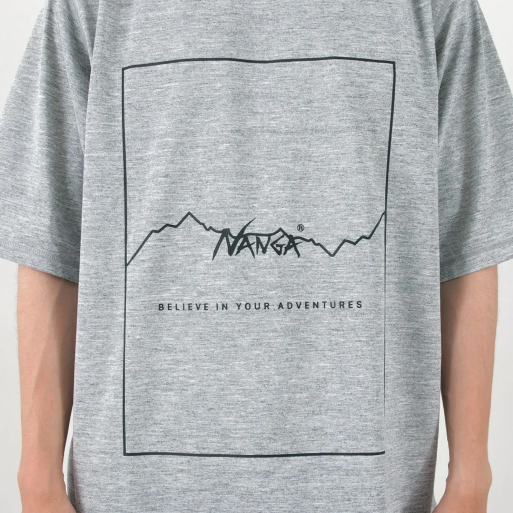 NANGA T-Shirts^/ Dry Mix Frame Logo Tee