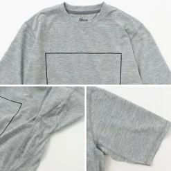 NANGA T-Shirts^/ Dry Mix Frame Logo Tee