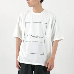 NANGA T-Shirts^/ Dry Mix Frame Logo Tee