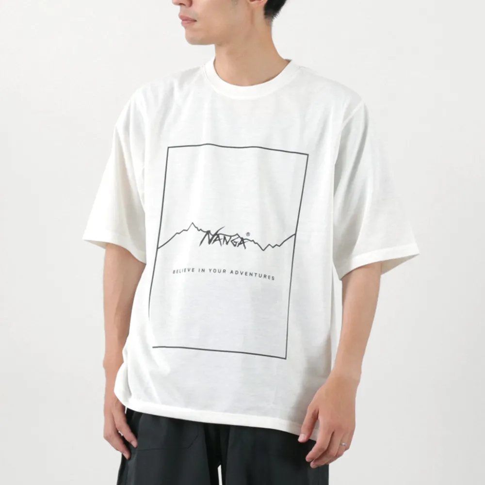 NANGA T-Shirts^/ Dry Mix Frame Logo Tee