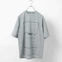 NANGA T-Shirts^/ Dry Mix Frame Logo Tee