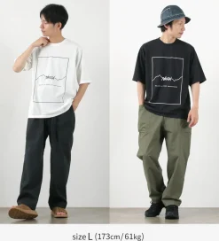 NANGA T-Shirts^/ Dry Mix Frame Logo Tee
