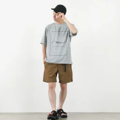 NANGA T-Shirts^/ Dry Mix Frame Logo Tee