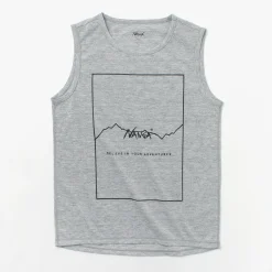 NANGA T-Shirts^/ Dry mix frame logo tank top T-shirt