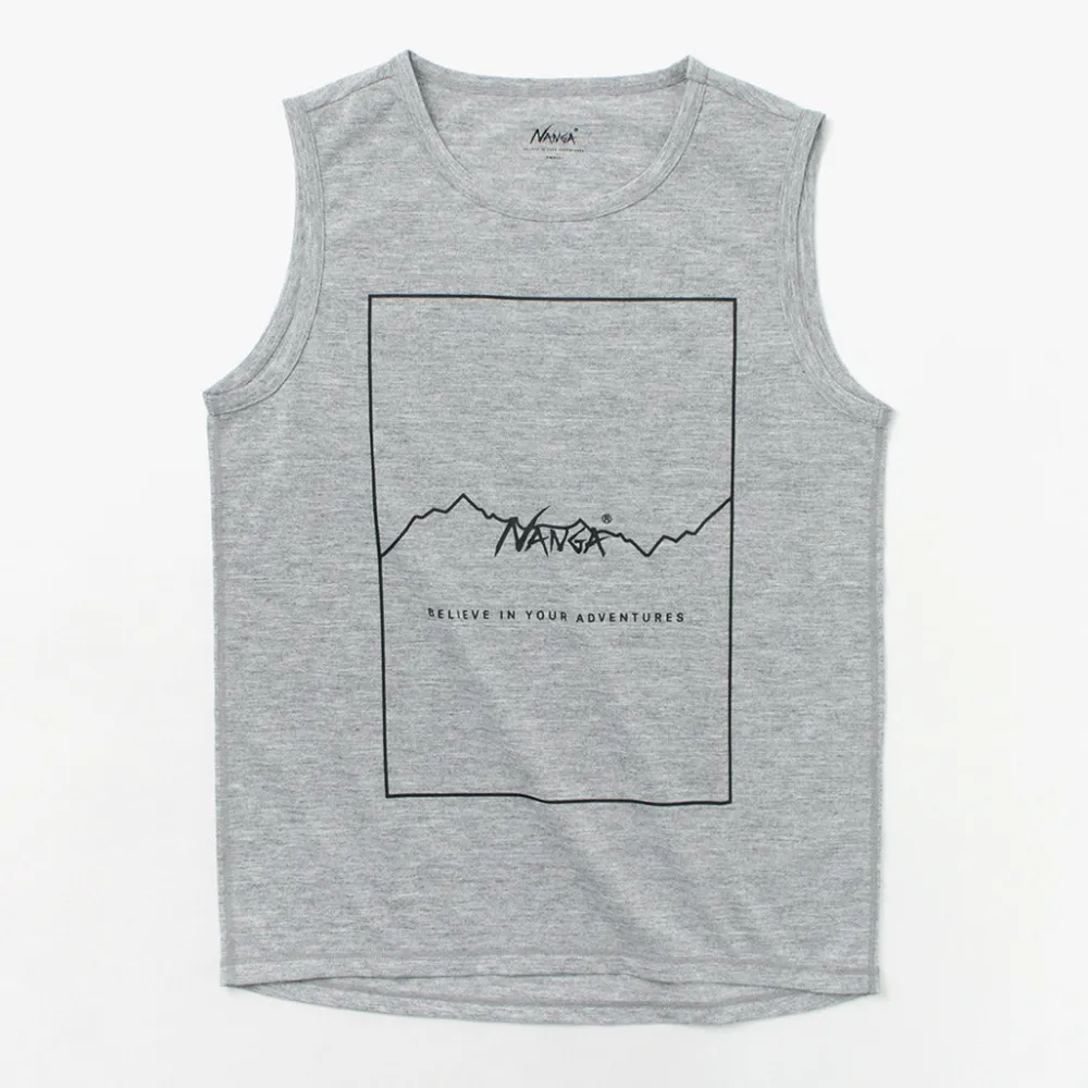 NANGA T-Shirts^/ Dry mix frame logo tank top T-shirt