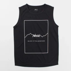 NANGA T-Shirts^/ Dry mix frame logo tank top T-shirt