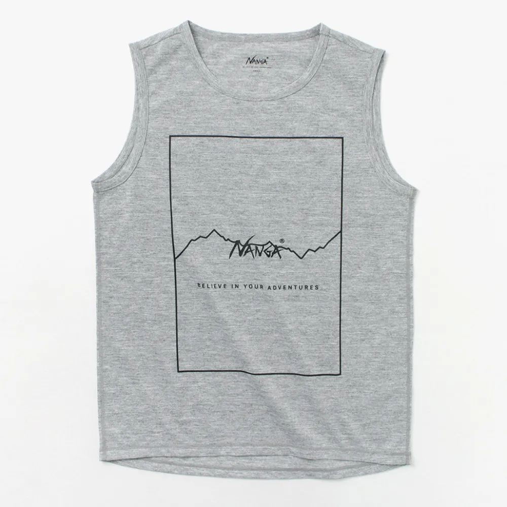 NANGA T-Shirts^/ Dry mix frame logo tank top T-shirt