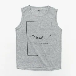 NANGA T-Shirts^/ Dry mix frame logo tank top T-shirt