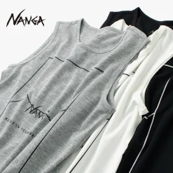 NANGA T-Shirts^/ Dry mix frame logo tank top T-shirt