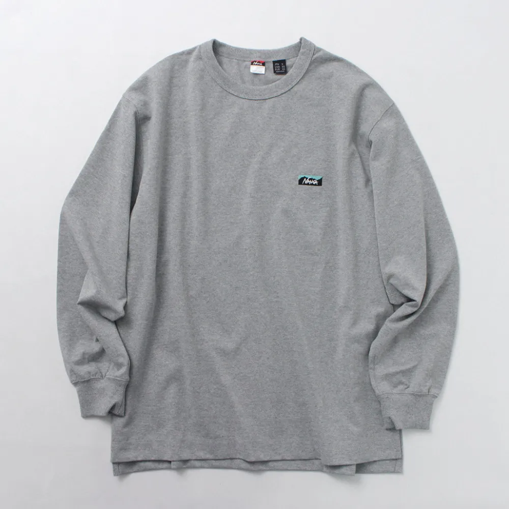 NANGA T-Shirts^/ Eco Hybrid Box Logo Embroidery Long Sleeve T-Shirt