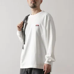 NANGA T-Shirts^/ Eco Hybrid Box Logo Embroidery Long Sleeve T-Shirt