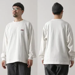 NANGA T-Shirts^/ Eco Hybrid Box Logo Embroidery Long Sleeve T-Shirt