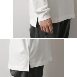 NANGA T-Shirts^/ Eco Hybrid Box Logo Embroidery Long Sleeve T-Shirt