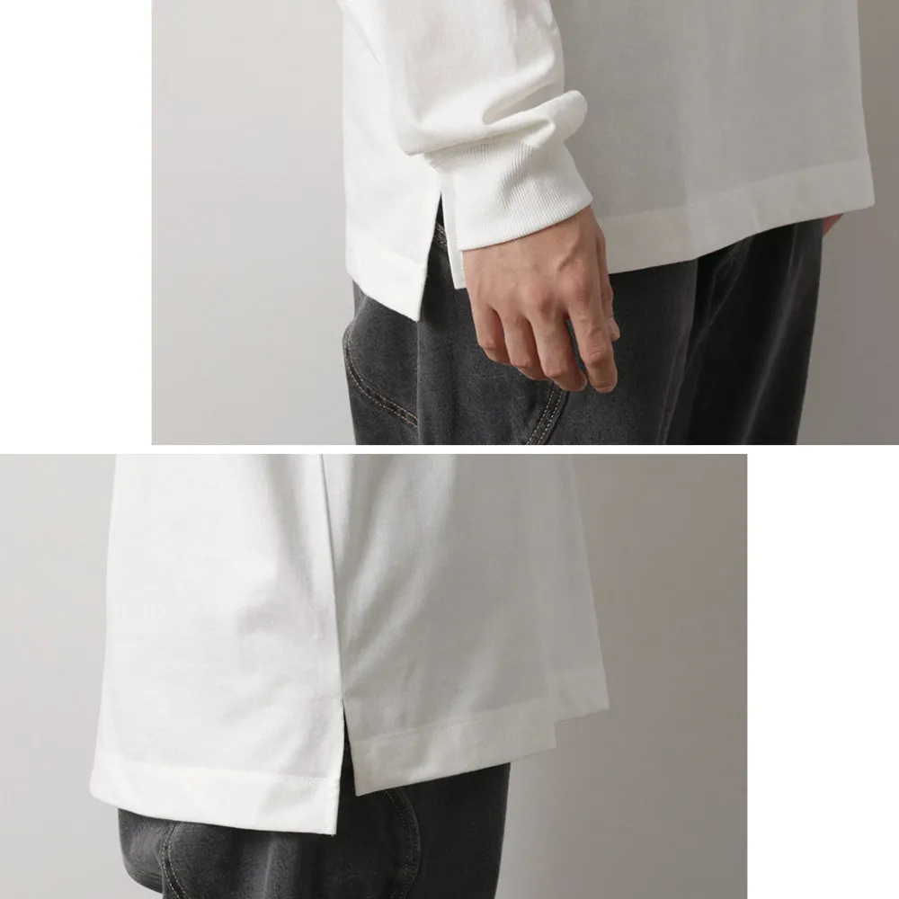 NANGA T-Shirts^/ Eco Hybrid Box Logo Embroidery Long Sleeve T-Shirt