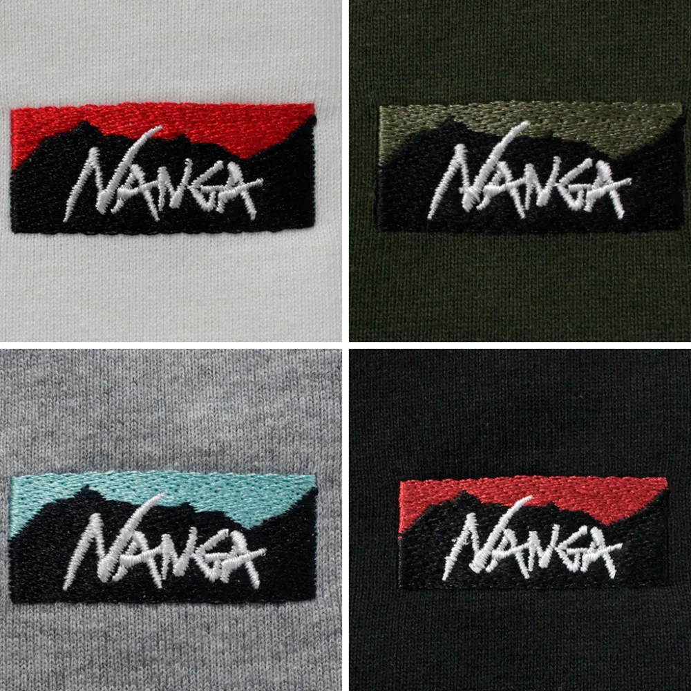 NANGA T-Shirts^/ Eco Hybrid Box Logo Embroidery Long Sleeve T-Shirt