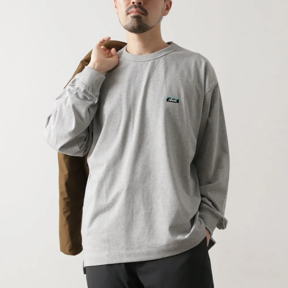 NANGA T-Shirts^/ Eco Hybrid Box Logo Embroidery Long Sleeve T-Shirt