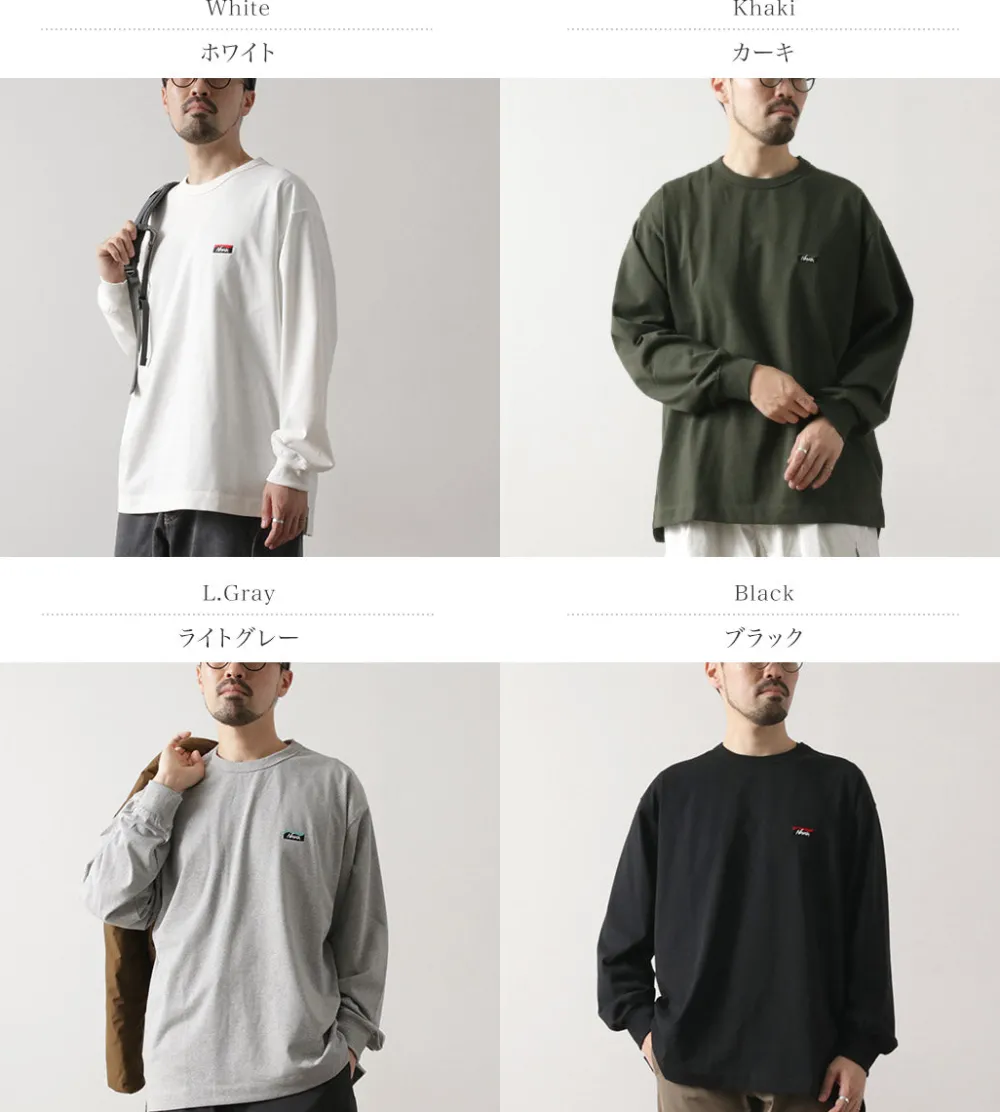 NANGA T-Shirts^/ Eco Hybrid Box Logo Embroidery Long Sleeve T-Shirt