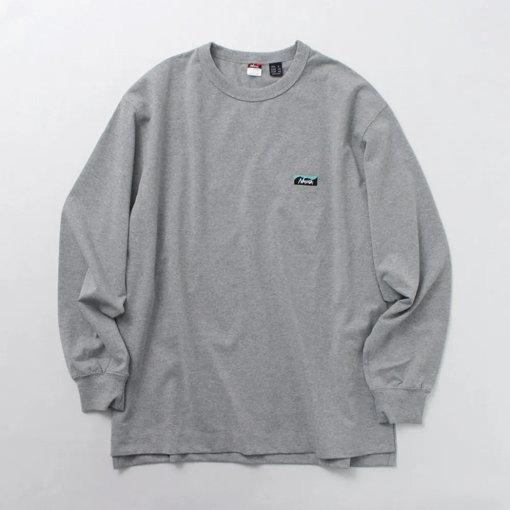 NANGA T-Shirts^/ Eco Hybrid Box Logo Embroidery Long Sleeve T-Shirt