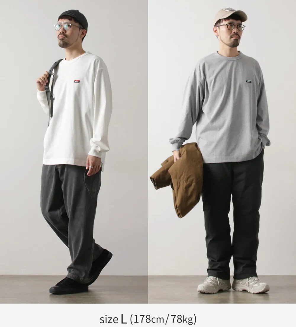 NANGA T-Shirts^/ Eco Hybrid Box Logo Embroidery Long Sleeve T-Shirt