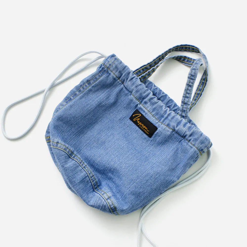 NAPRON Tote Bags^/ 8oz Bleached Denim Patient Bag Small 5L lightblue