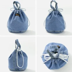NAPRON Tote Bags^/ 8oz Bleached Denim Patient Bag Small 5L lightblue