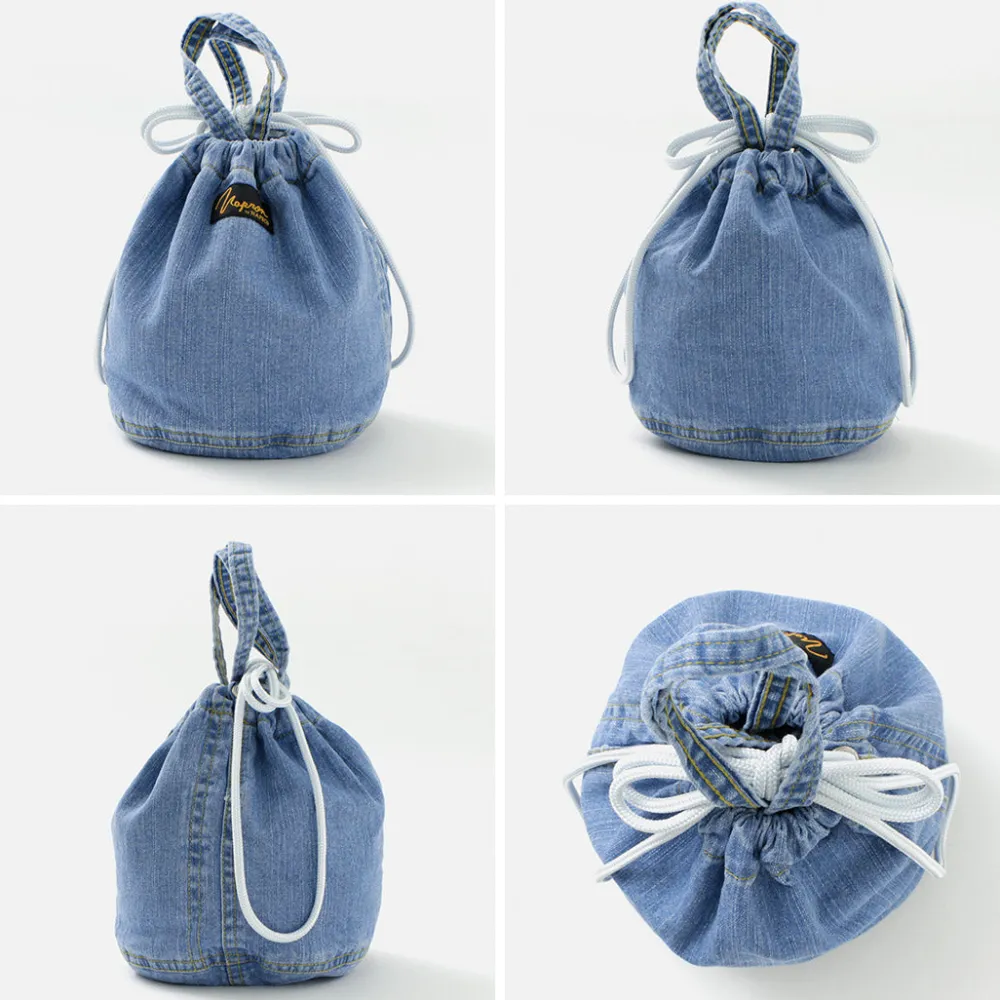 NAPRON Tote Bags^/ 8oz Bleached Denim Patient Bag Small 5L lightblue