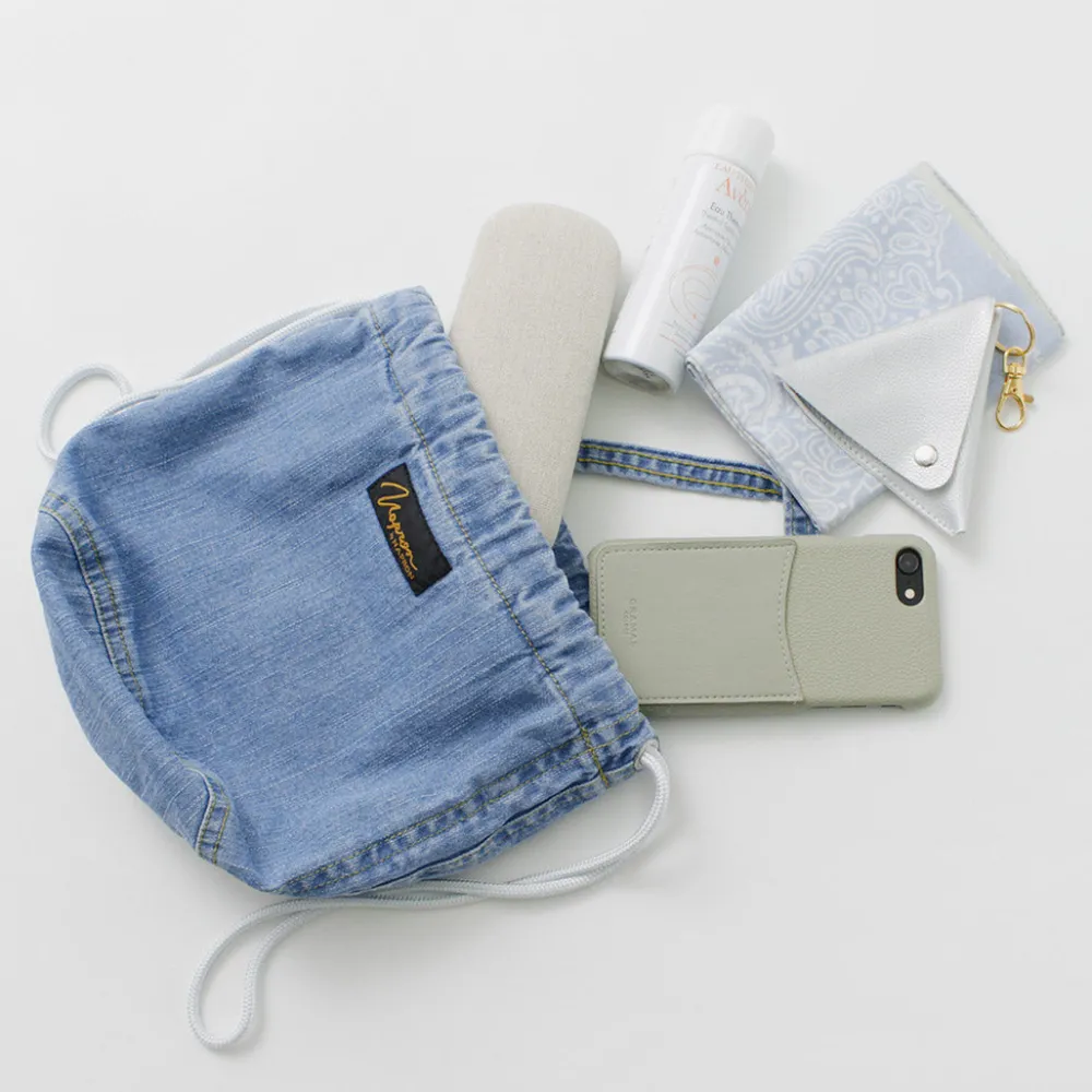 NAPRON Tote Bags^/ 8oz Bleached Denim Patient Bag Small 5L lightblue