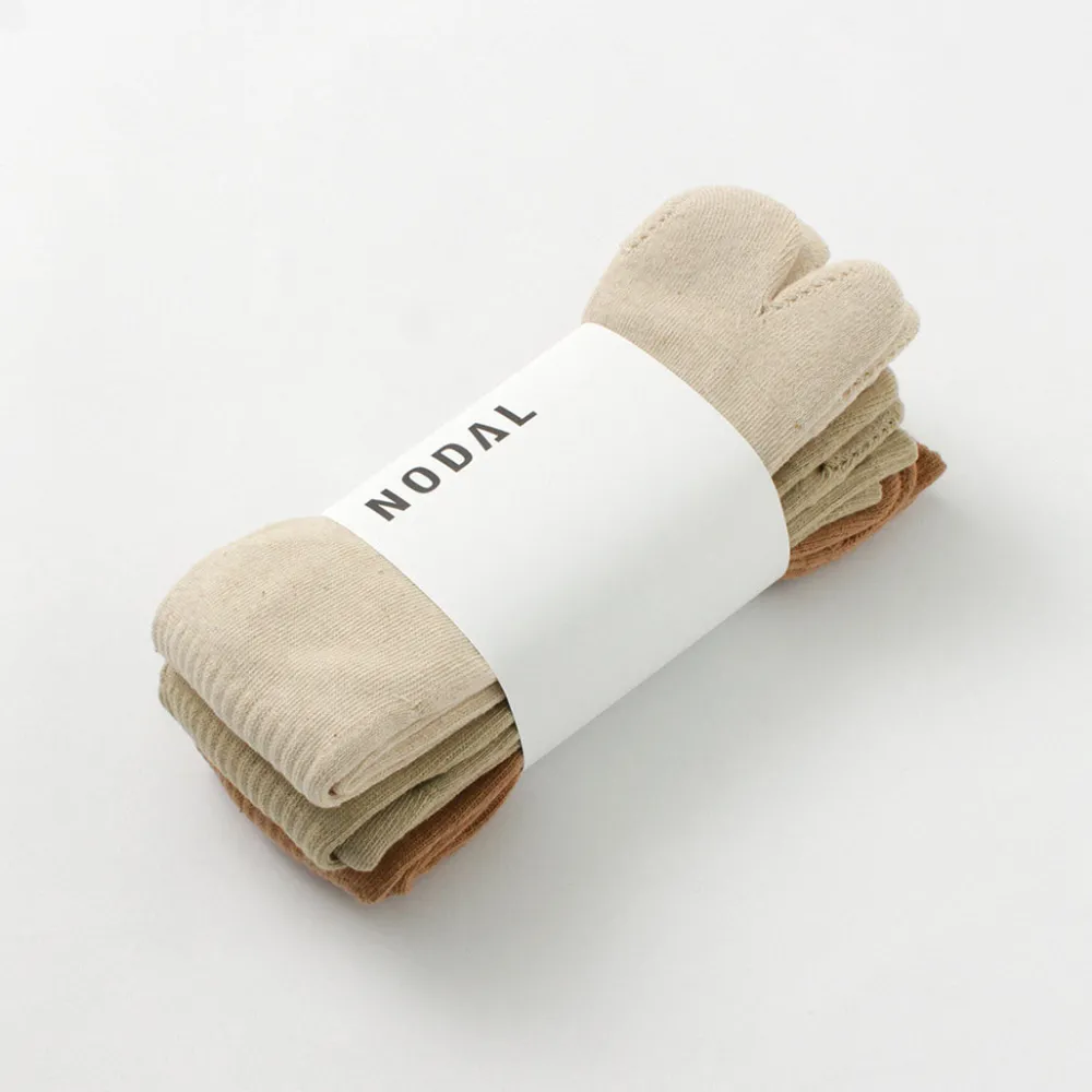 NODAL Socks^/ Organic Cotton 3 Pack Crew Socks natural