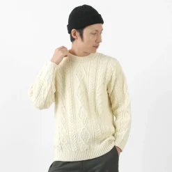 OLD DERBY KNITWEAR Knits^/ Aran Crew Pullover