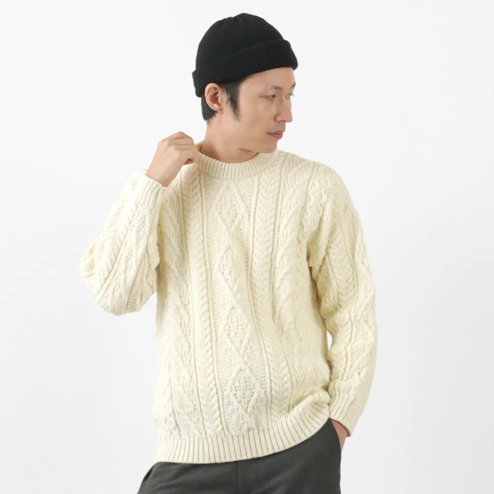OLD DERBY KNITWEAR Knits^/ Aran Crew Pullover