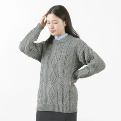 OLD DERBY KNITWEAR Knits^/ Aran Crew Pullover