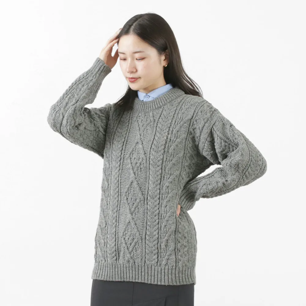 OLD DERBY KNITWEAR Knits^/ Aran Crew Pullover