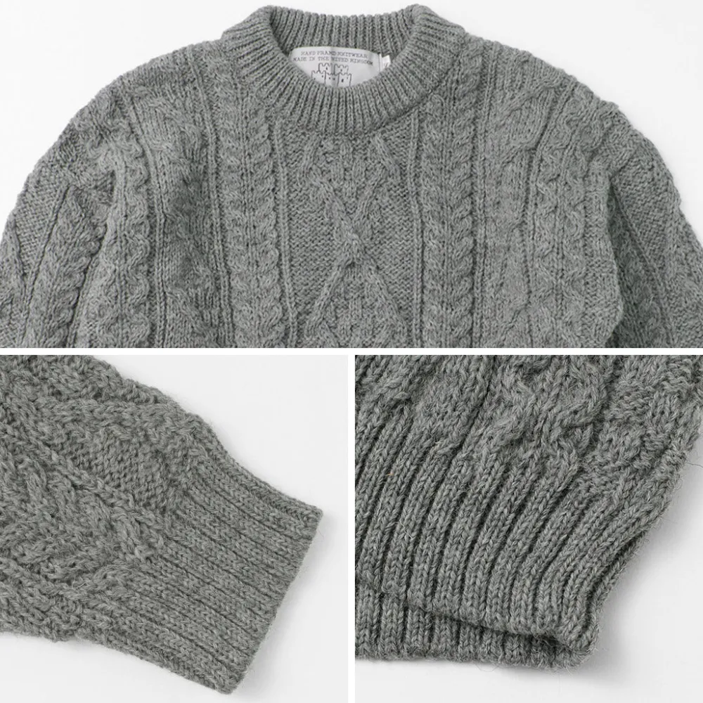 OLD DERBY KNITWEAR Knits^/ Aran Crew Pullover