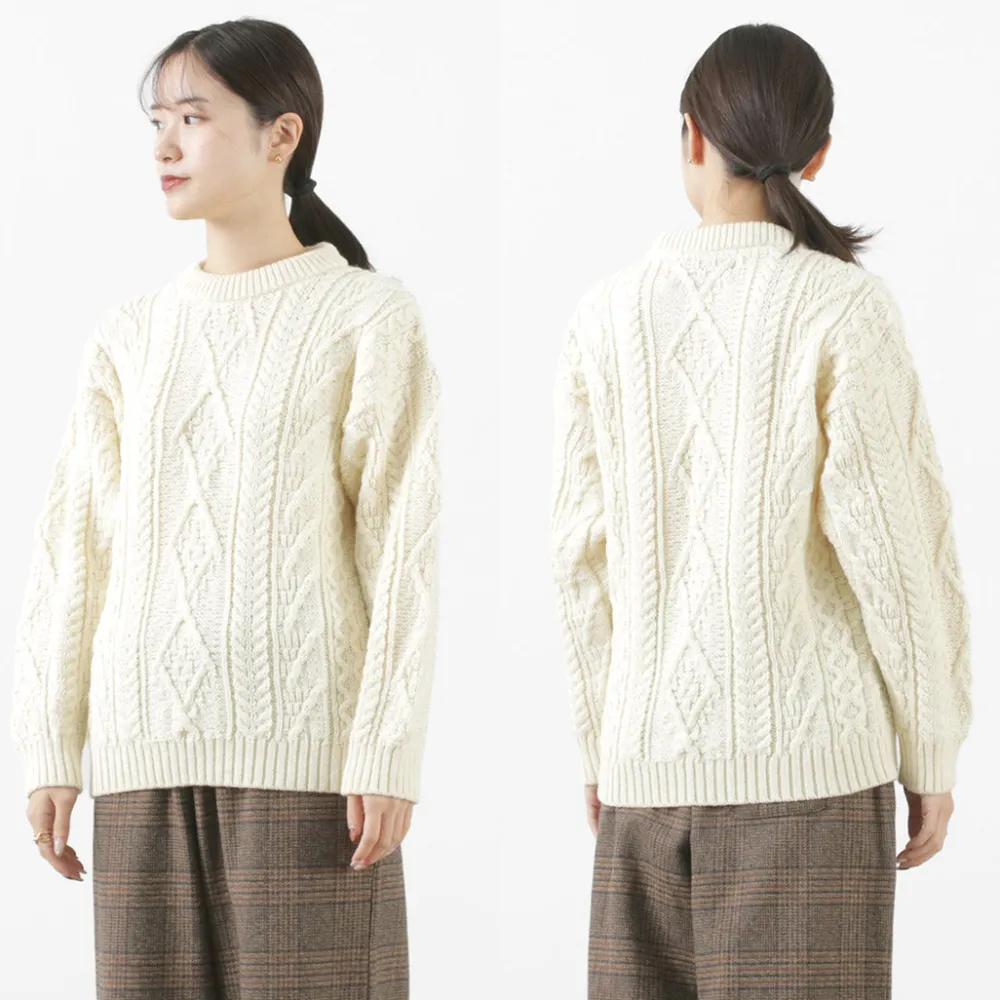 OLD DERBY KNITWEAR Knits^/ Aran Crew Pullover