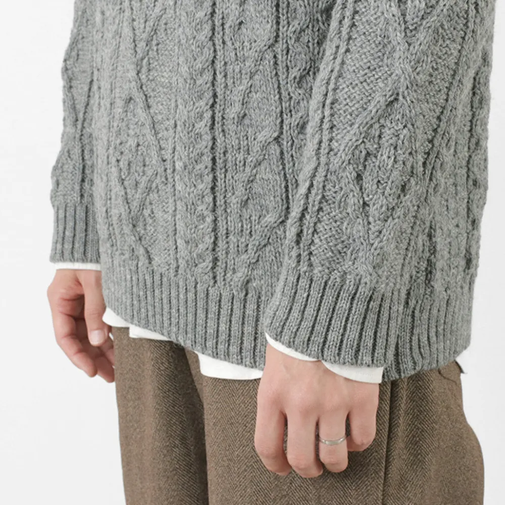 OLD DERBY KNITWEAR Knits^/ Aran Crew Pullover
