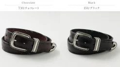 ORCIANI Belts^/ Bull Soft punched leather belt with metal tip