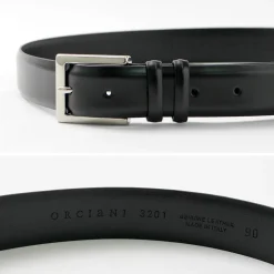 ORCIANI Belts^/ Calf Classic Leather Belt black
