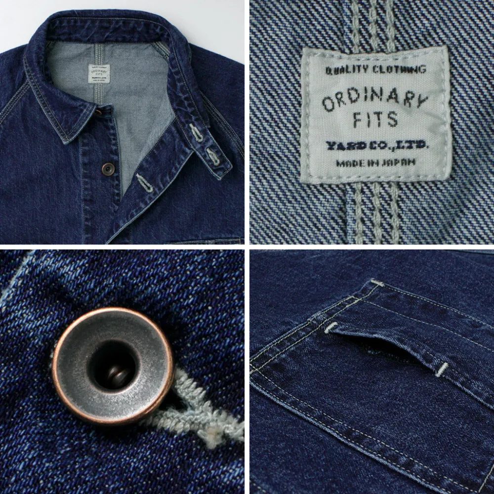 ORDINARY FITS Jackets^/ Denim Coverall Jacket Used indigo