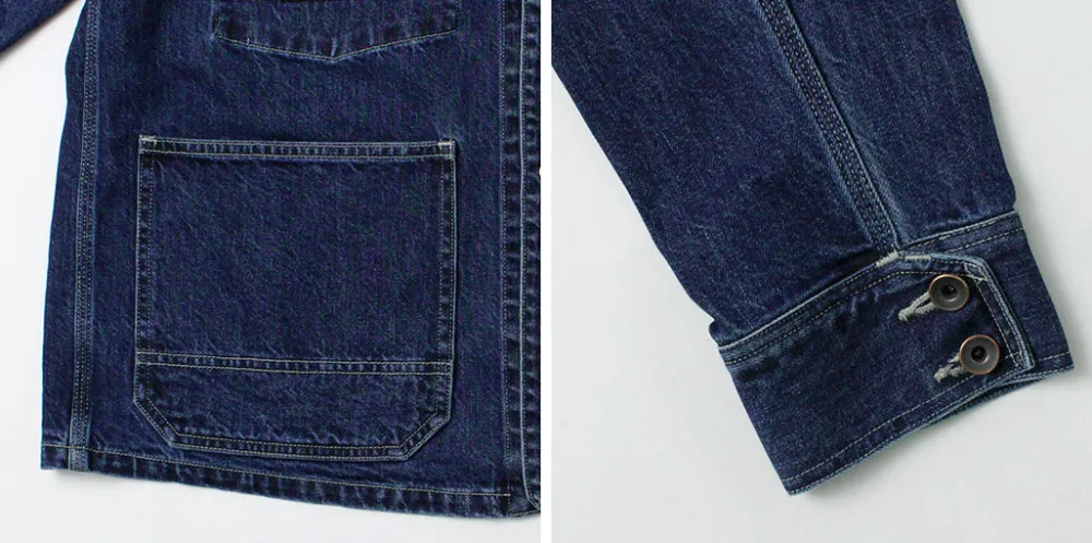 ORDINARY FITS Jackets^/ Denim Coverall Jacket Used indigo