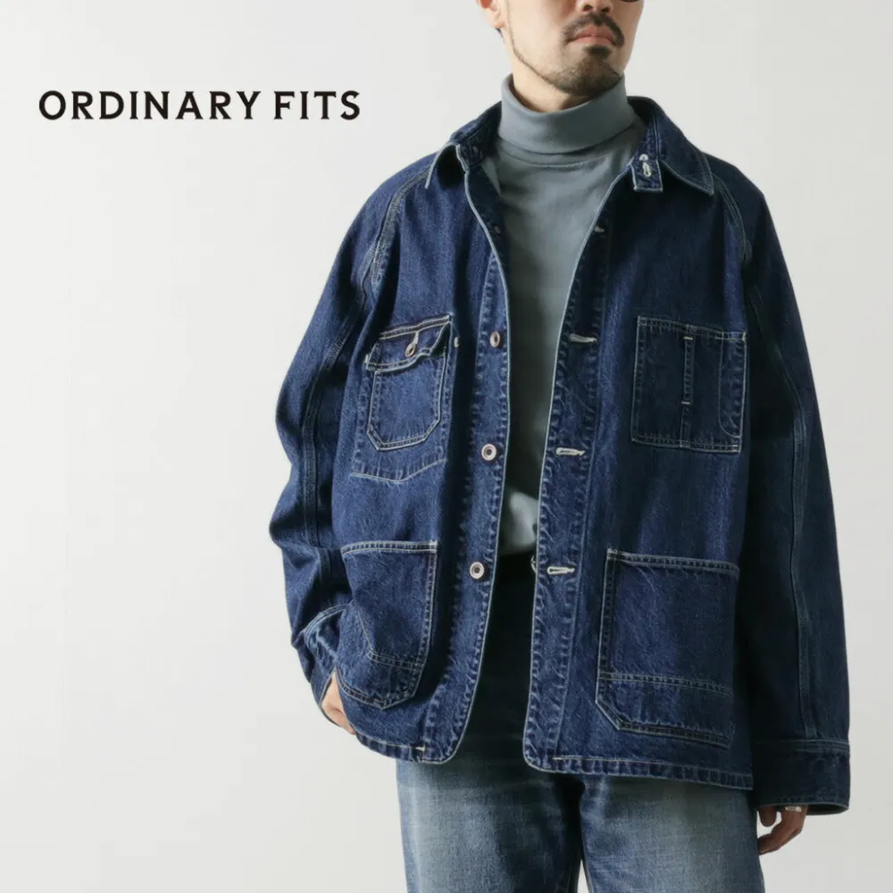 ORDINARY FITS Jackets^/ Denim Coverall Jacket Used indigo