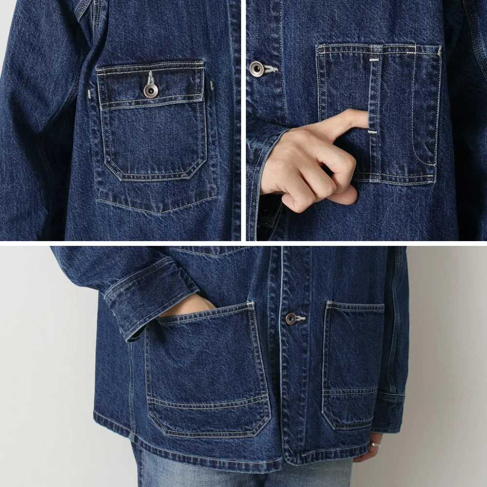 ORDINARY FITS Jackets^/ Denim Coverall Jacket Used indigo