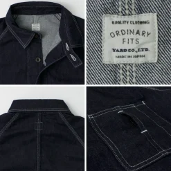 ORDINARY FITS Jackets^/ Denim coverall jacket one-wash dark-indigo