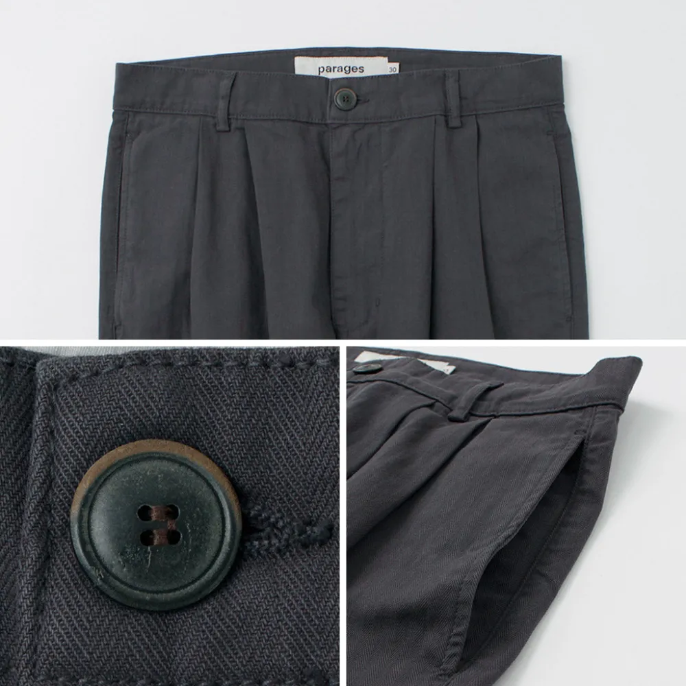 PARAGES Work Pants & Chinos^/ Double Pleated Pants Cotton