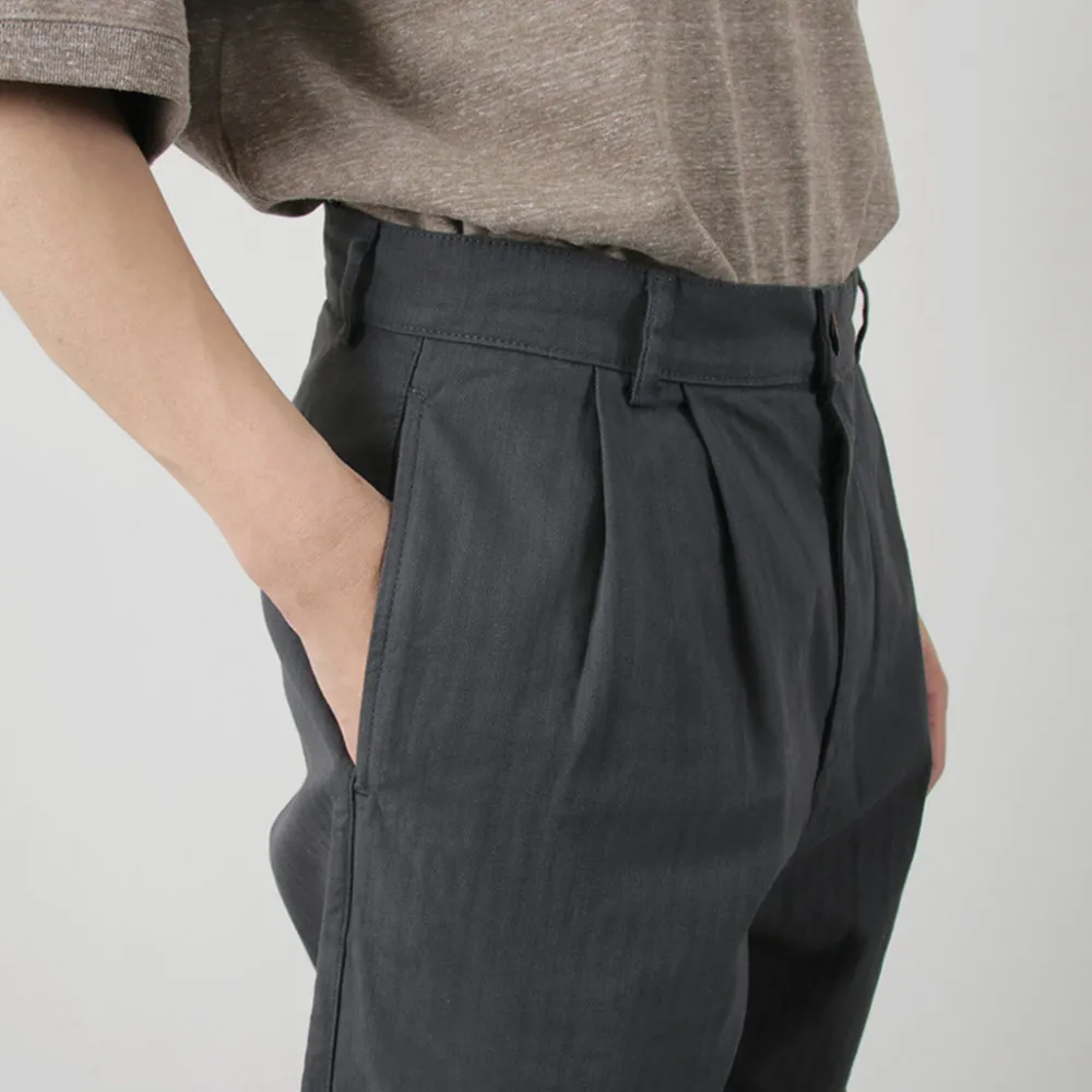 PARAGES Work Pants & Chinos^/ Double Pleated Pants Cotton