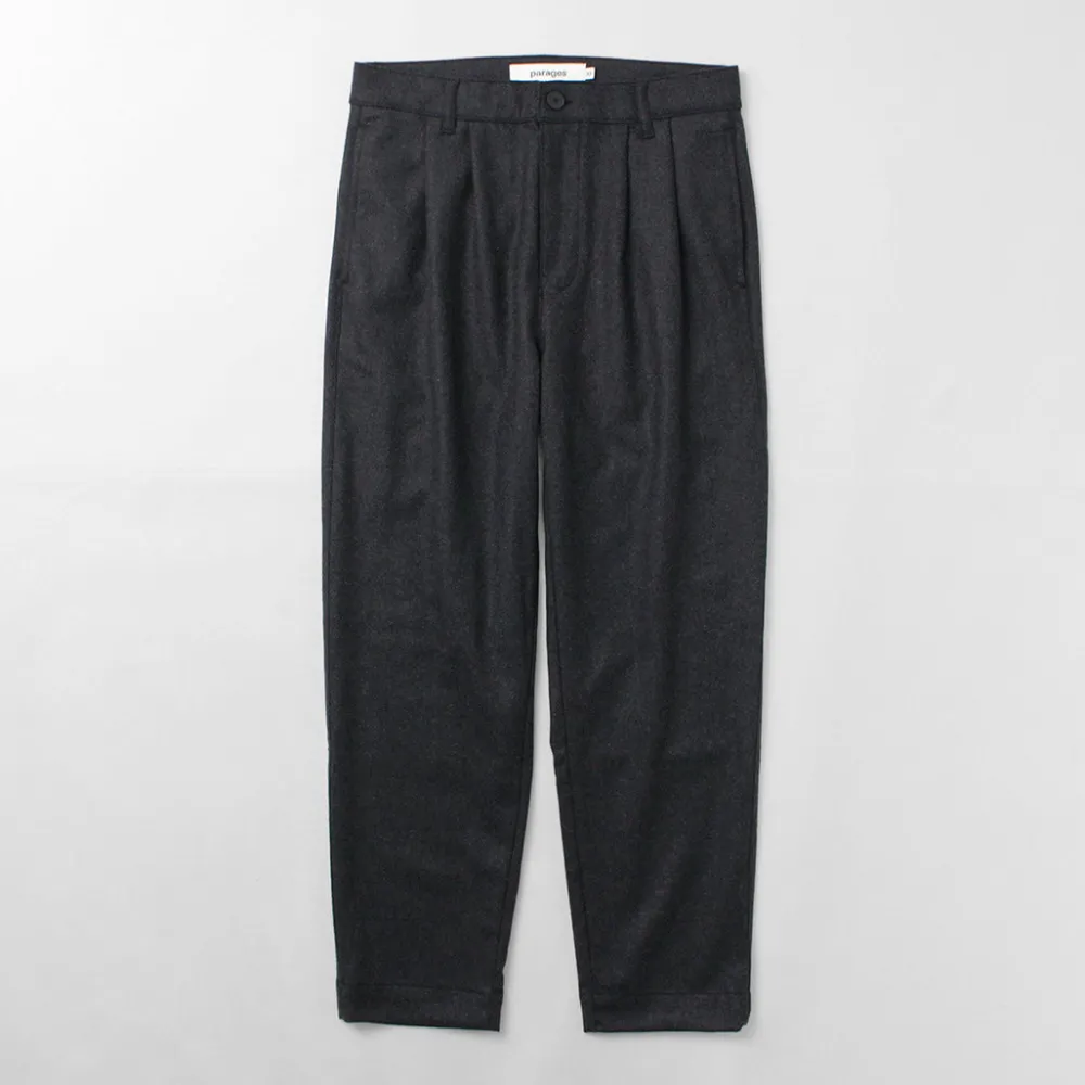 PARAGES Trousers^/ Double Pleats Wool Pants