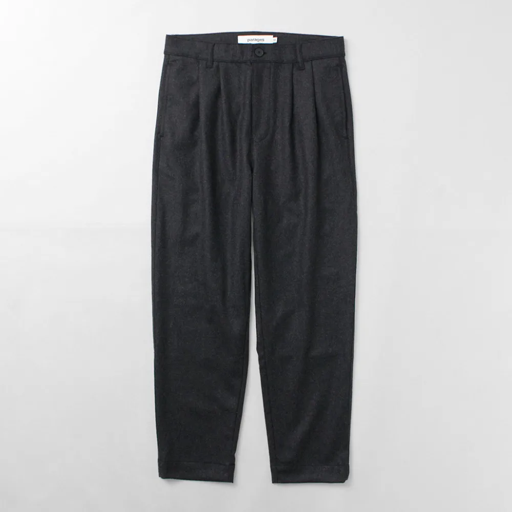 PARAGES Trousers^/ Double Pleats Wool Pants