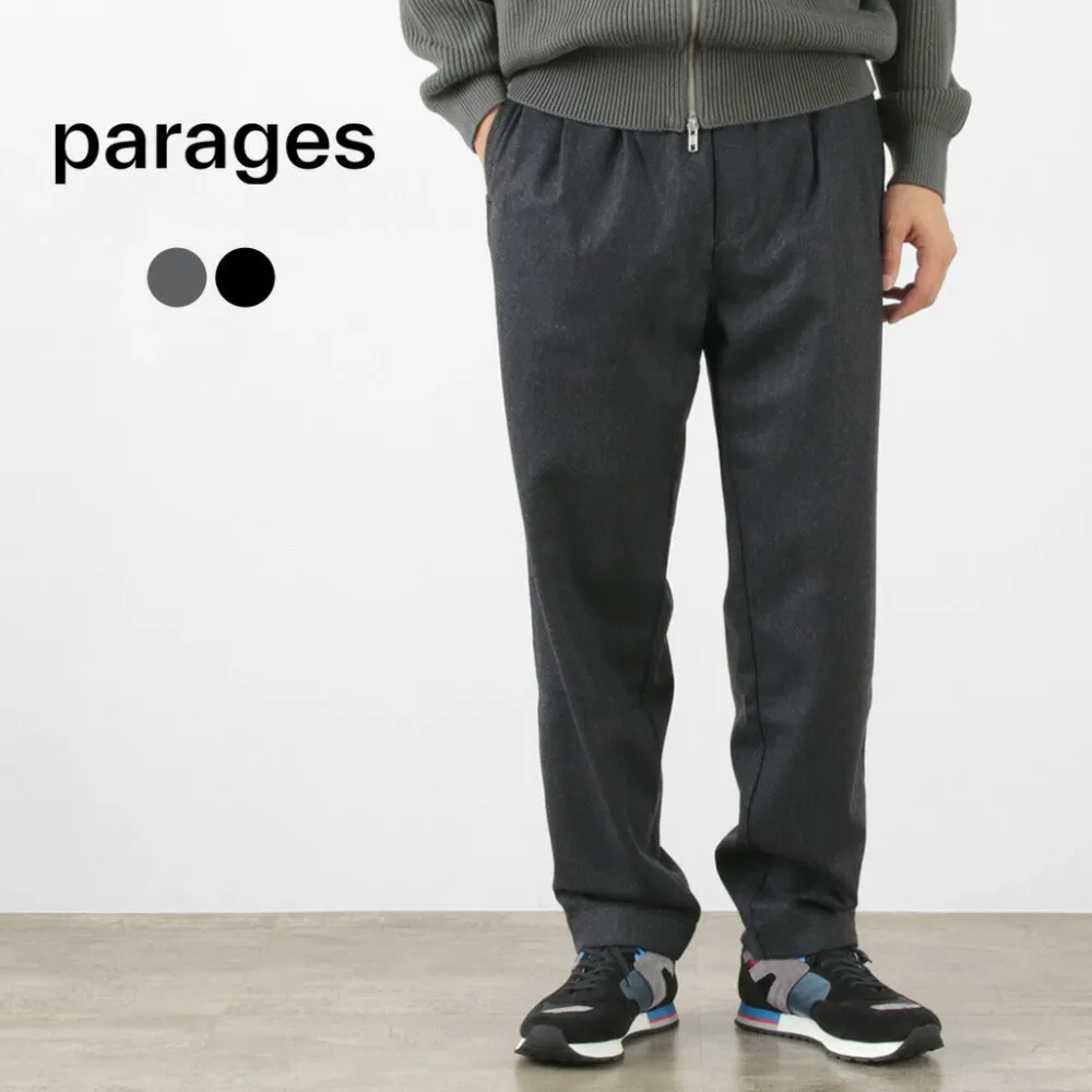 PARAGES Trousers^/ Double Pleats Wool Pants